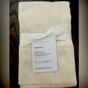 Pottery Barn Essential Sateen Pillowcases in Cream
